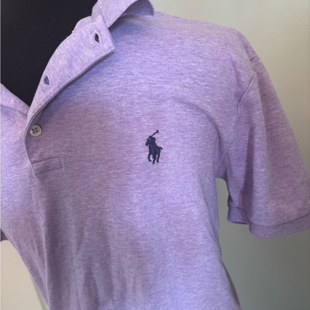 Polo by Ralph Lauren Lavender Men's Polo Shirt Small - Picture 4 of 6
